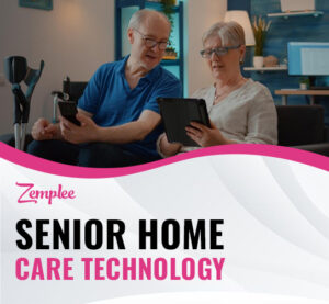 Smart senior home care technology, including a medical alert system and health monitor.